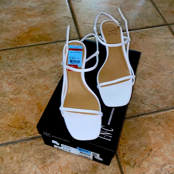 BRAND NEW!! White INC heels. Never used - Picture 1 of 4